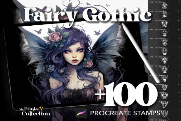 100 Procreate Fairy Gothic Stamps