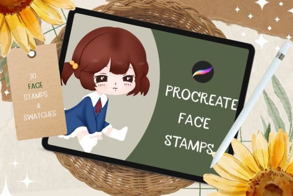 30 Face Burch Stamps for Procreate: A Digital Artist's Toolkit