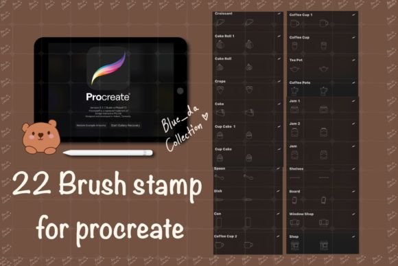 Cafe in Your Dream: 22 Gnome Stamps for Procreate