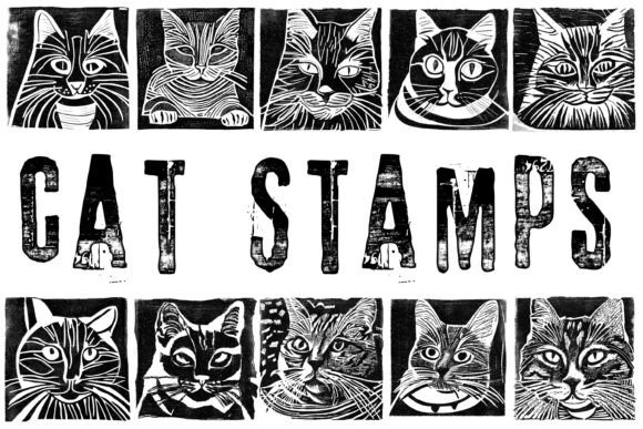 Cat Stamp Graphics: Elevating Digital Design with High-Resolution Assets