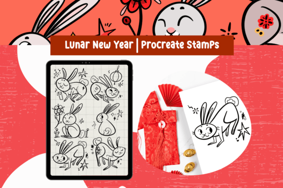 Celebrate the Year of the Rabbit with Custom Procreate Stamps