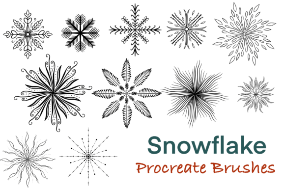 Christmas Snowflake Procreate Brush Set