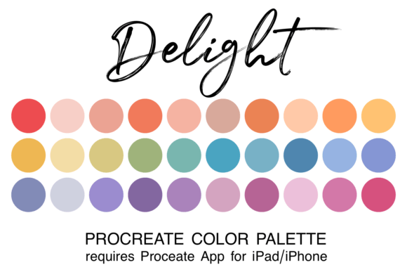 Delight Procreate Color Palette: Elevate Your Digital Artwork