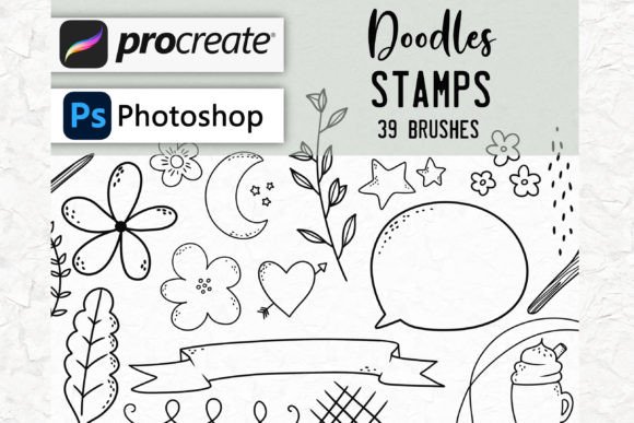 DOODLES Stamps for Procreate Photoshop: Streamlining Creative Workflows