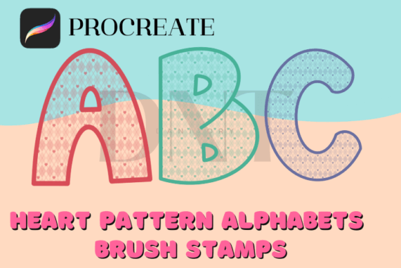 Heart Pattern Alphabets Brush Stamps: A Creative Leap for Digital Designers and Entrepreneurs