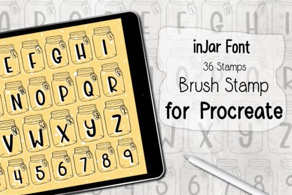 InJar Font Procreate Brush Stamp Guide