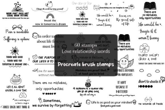 Love Relationship Word Art Procreate