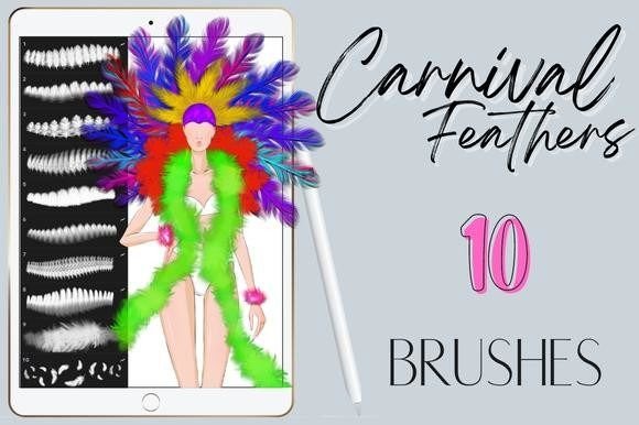Procreate Carnival Feather Mardi Gras