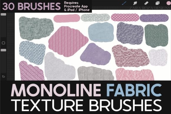 Procreate Fabric Monoline Brush Pack