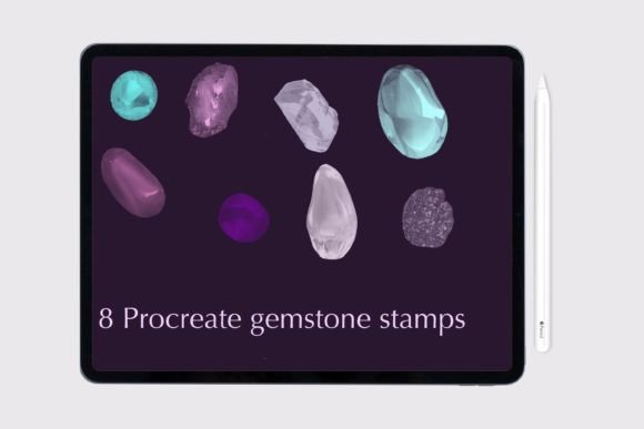 Procreate Gemstone Stamps for Realistic Art