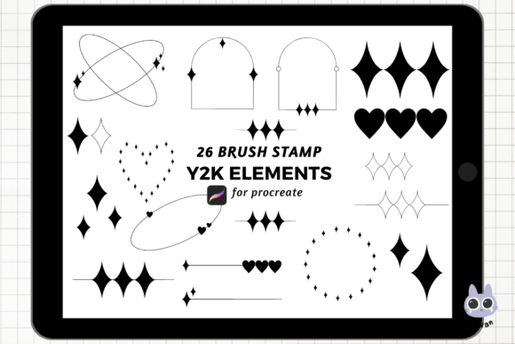 Reviving the Millennium: A Complete Guide to Y2K Elements Retro Procreate Brush Stamps