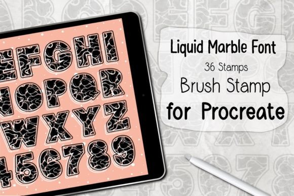 Unlock Creative Potential with the Liquid Marble Font Procreate Stamp